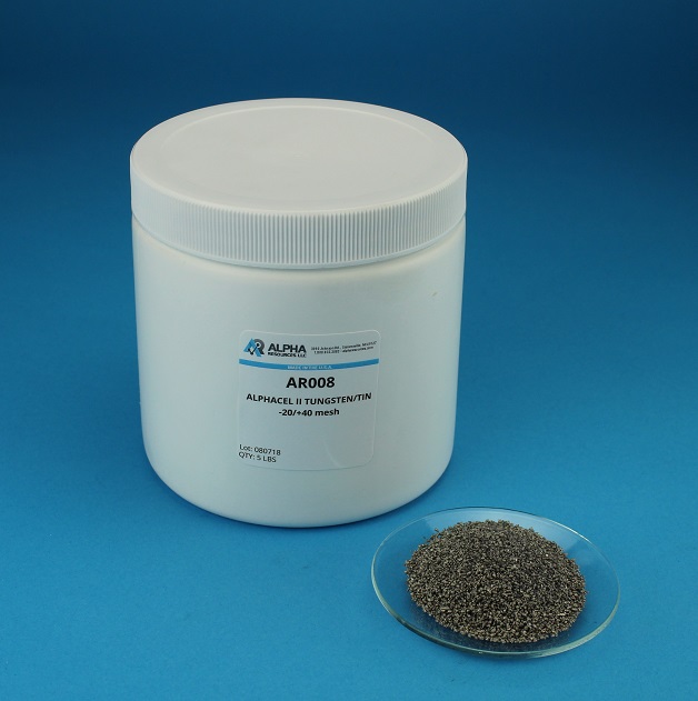 Alphacel® II, Tungstênio/Estanho Blend Acelerador, -20/+40 Mesh – 1LB