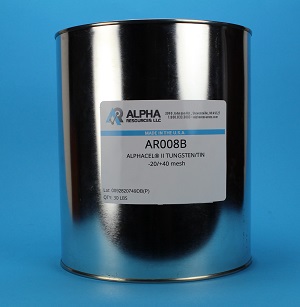 Alphacel® II Tungstênio/Estanho, Granel, -20/+40 Mesh – 30LB
