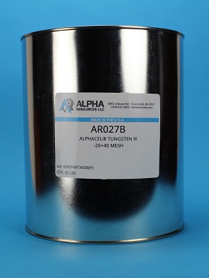 Alphacel® Tungstênio III, Granel, -20+40 Mesh – 30LB