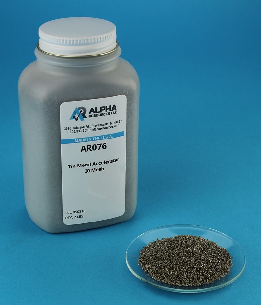 Acelerador de Estanho Metálico, 20 Mesh – 2LB