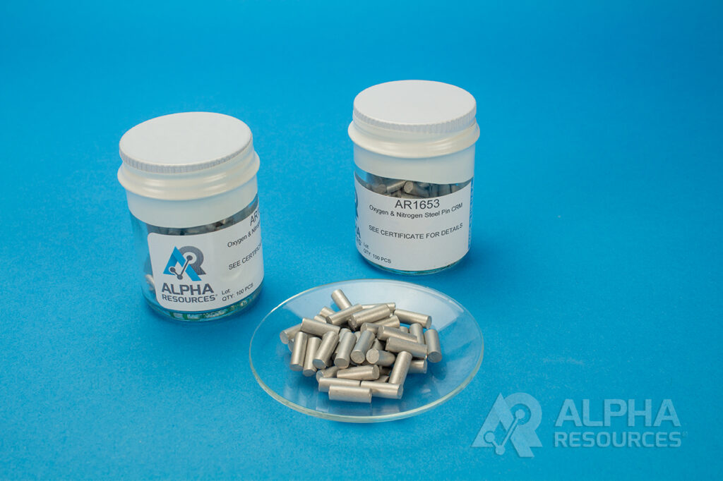 Oxigênio e Nitrogênio in Steel CRM (O= 0.0008%, N= 0.0040%) – 1g Pin – 100