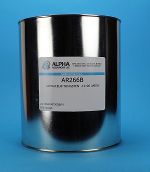 Alphacel® Tungstênio, Granel, -12+20 Mesh – 30LB