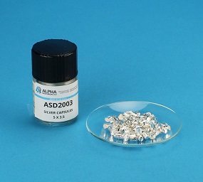 Pressed Cápsula de Prata (H= 5mm, D=3.5mm) – 100