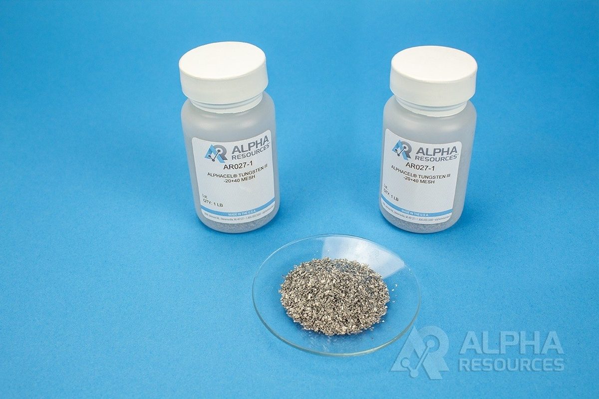 Alphacel® Tungstênio III, -20/+40 mesh AR027-1 Alpha Resources