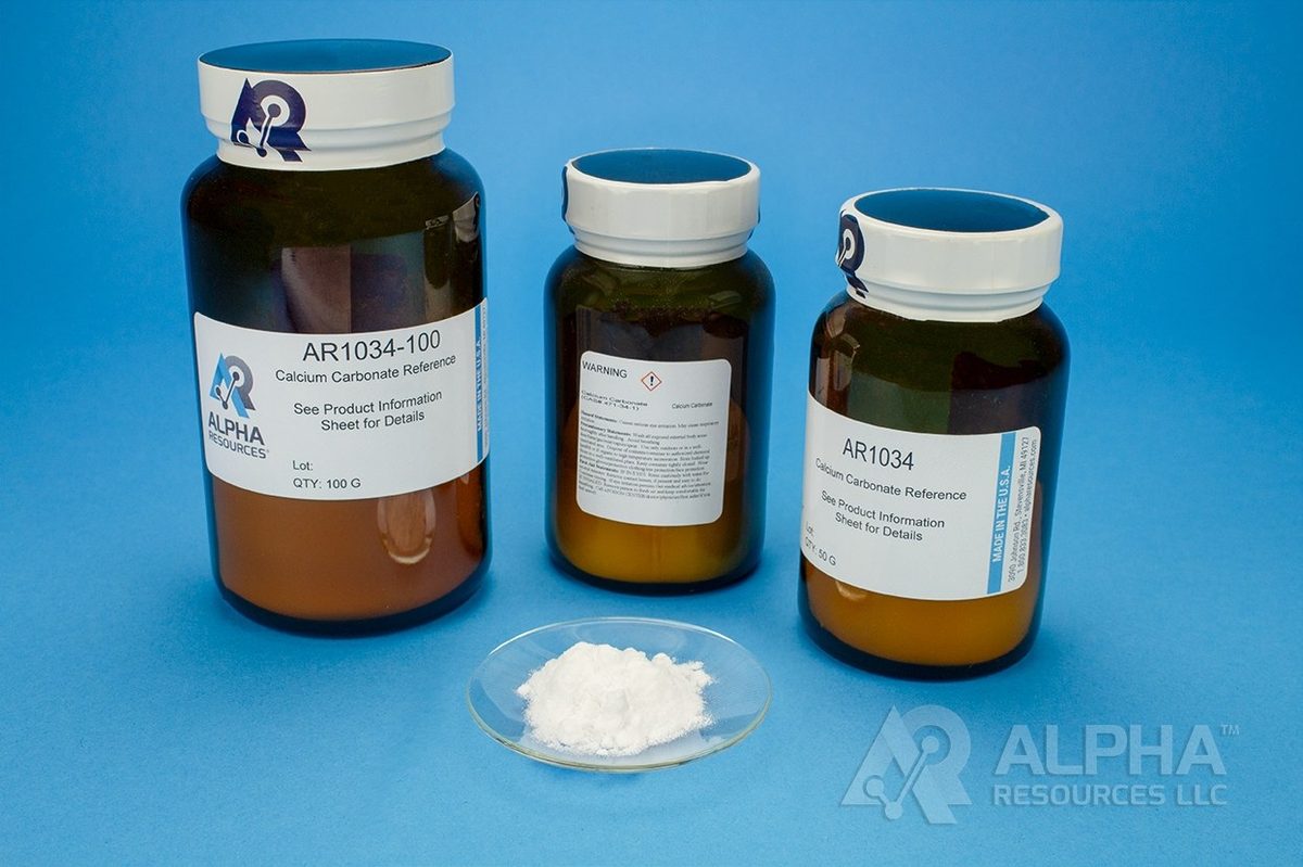 Padrão de carbonato de cálcio (C 12%) AR1034 Alpha Resources